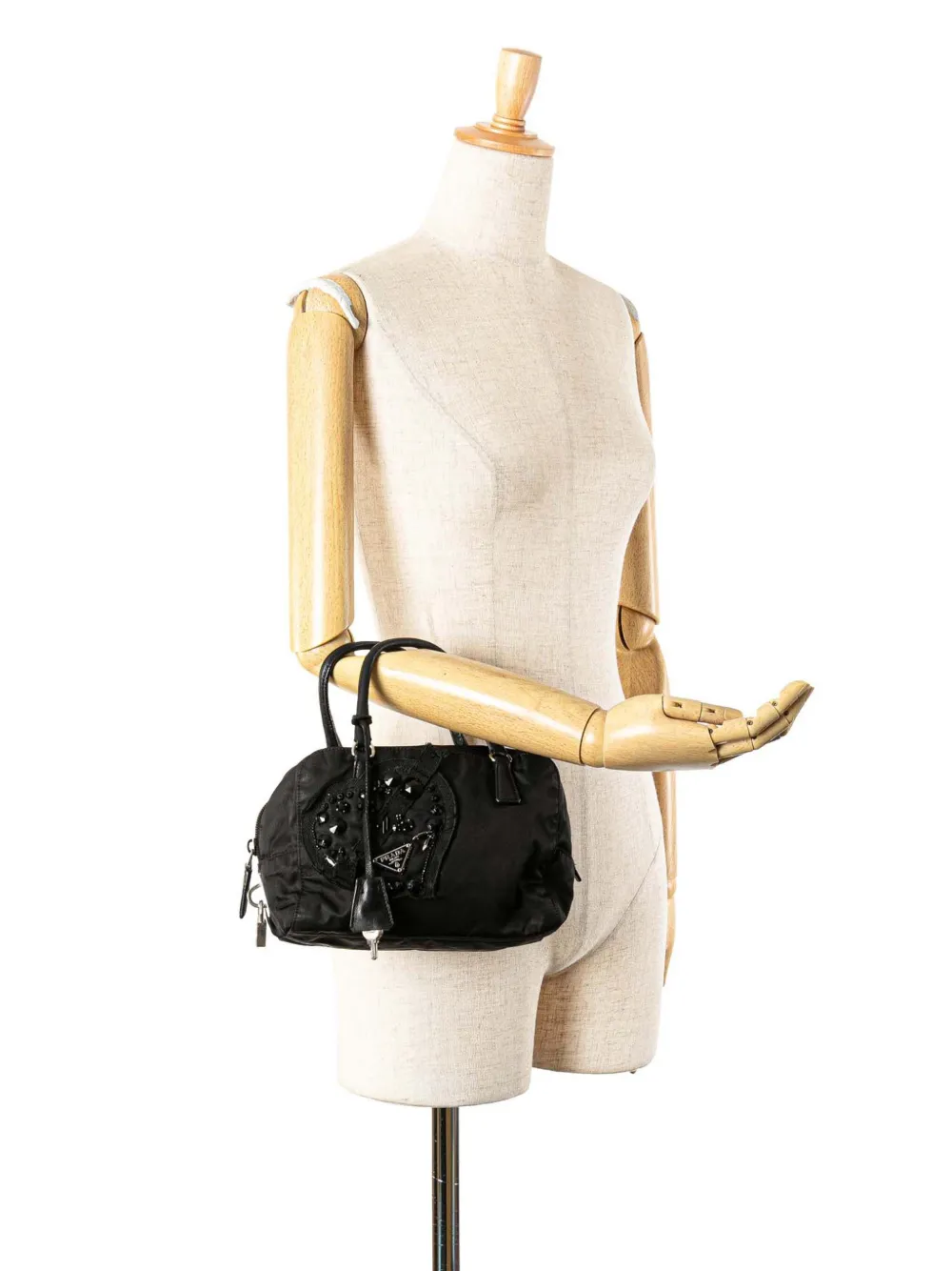 Pre-owned Prada 2000-2013 Tessuto Evening Heart Handbag