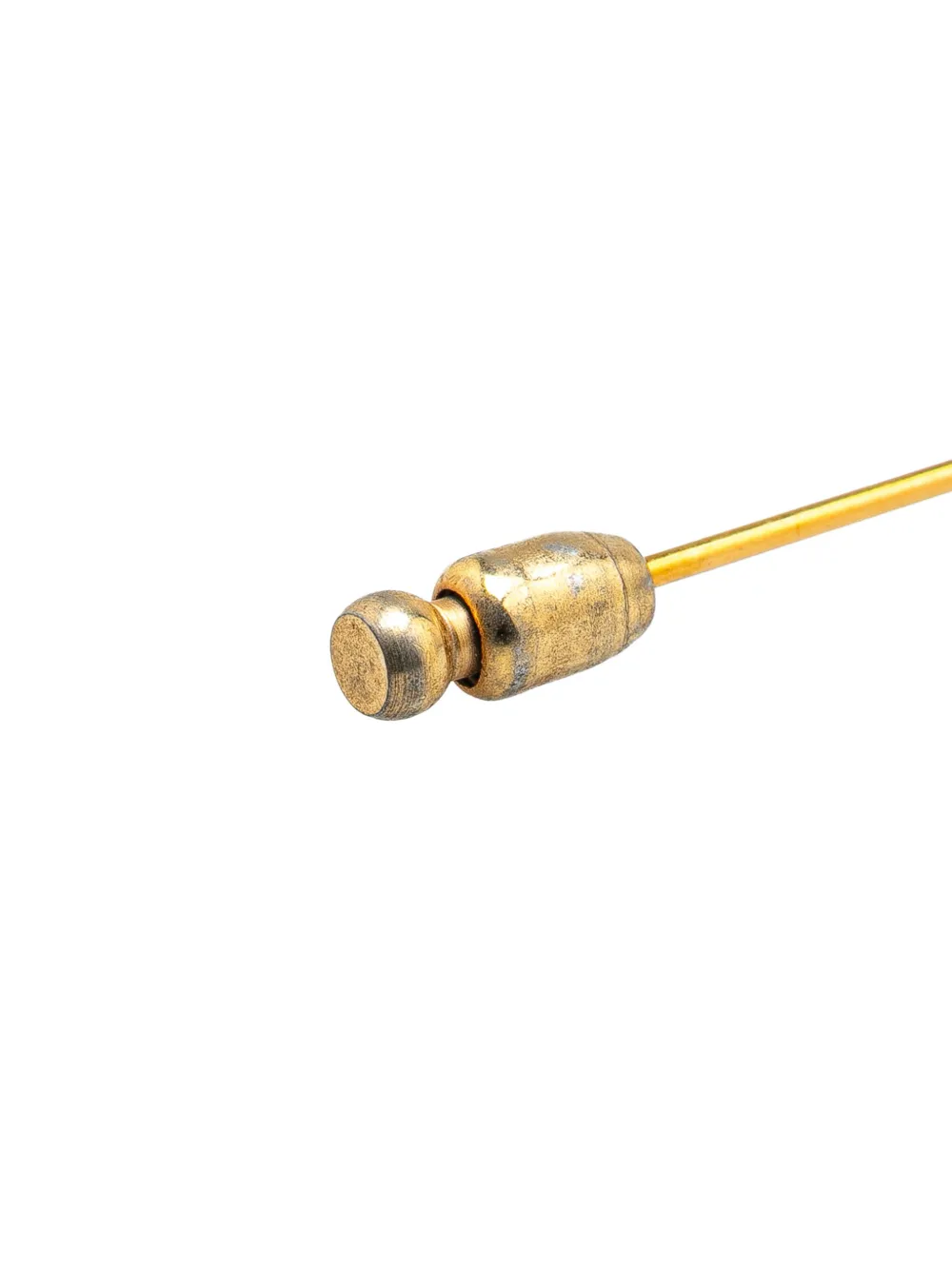 Pre-owned Hermes 20th Century Gold Plated Clou De Selle Stick Pin Brooch Costume Brooch