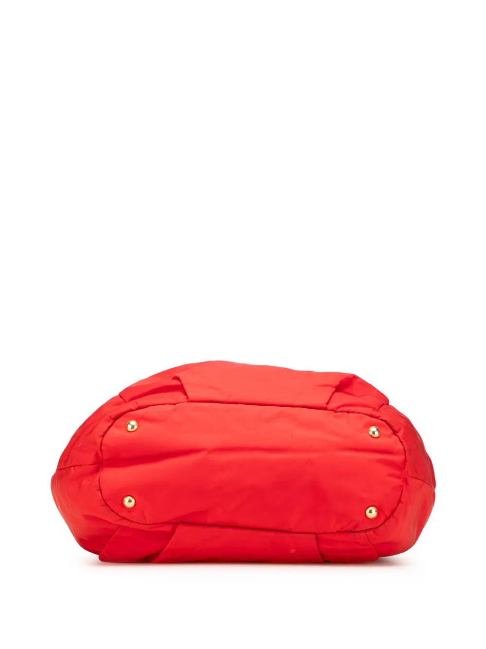 Pre-owned Prada 2000-2025 Vitello Daino Trimmed Tessuto Satchel In Red