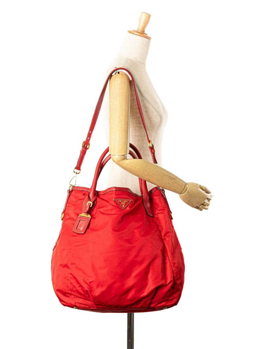 Prada Pre-Owned 2000-2025 Vitello Daino Trimmed Tessuto satchel | Pre-Owned | Image 2