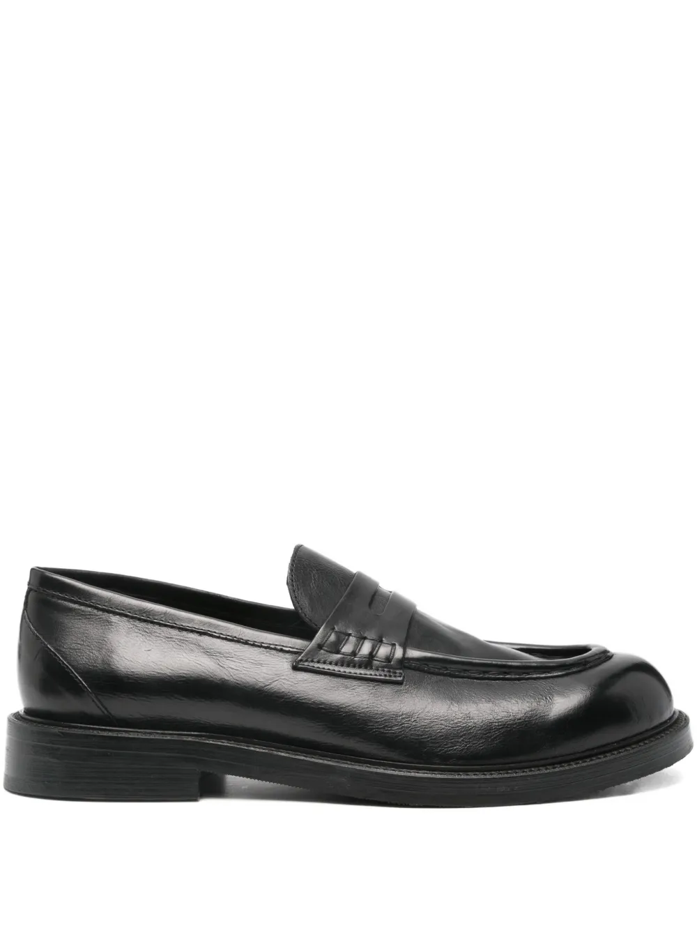 LeQarant penny leather loafers Black