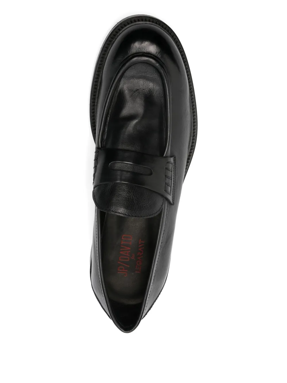 LeQarant penny leather loafers Black