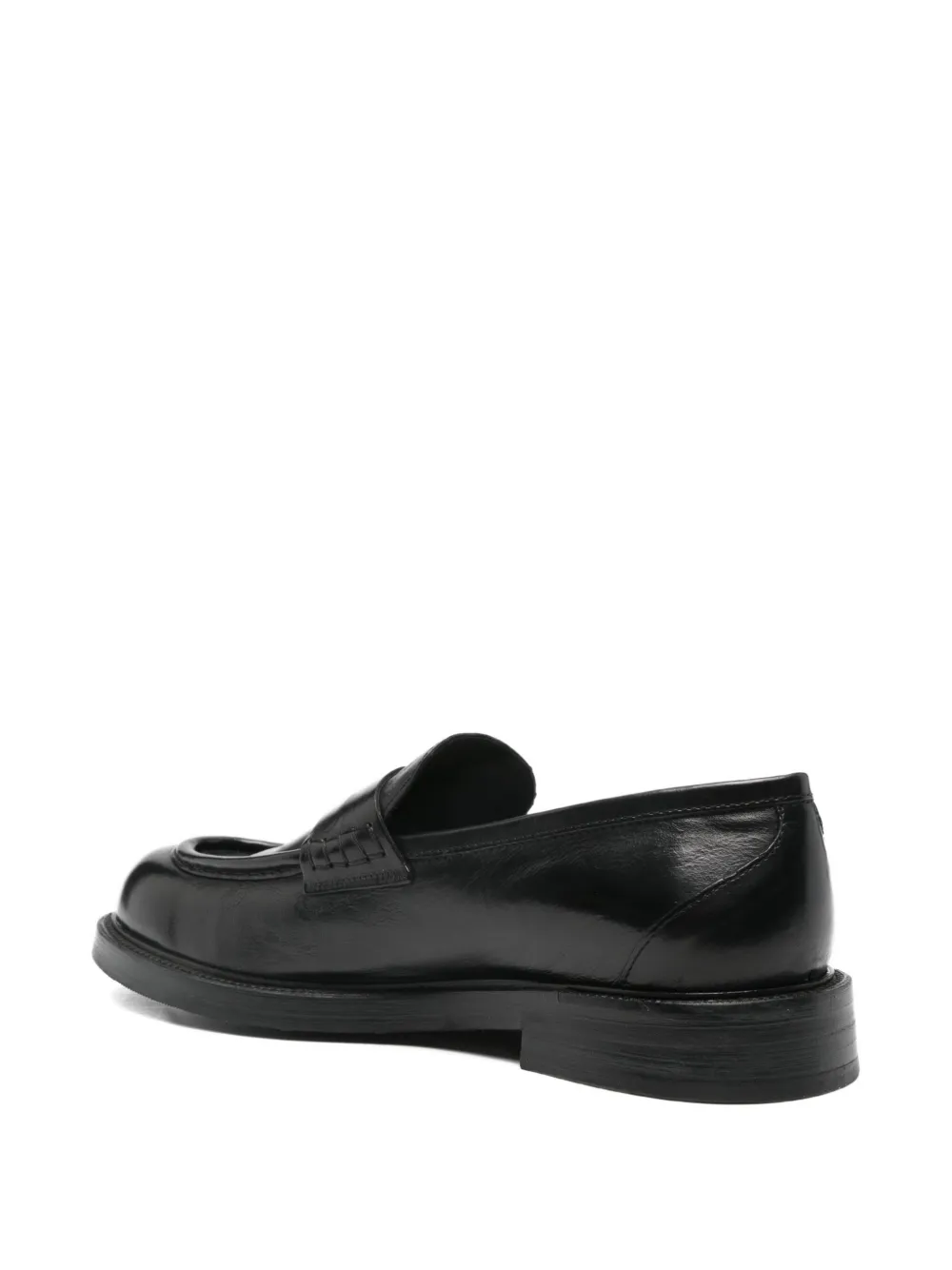 LeQarant penny leather loafers Black