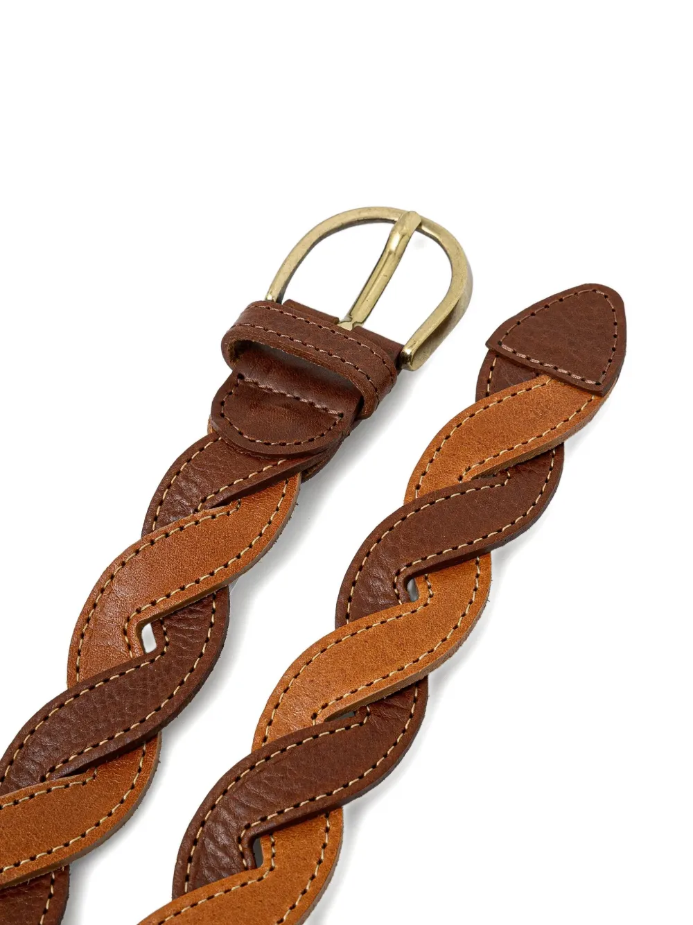 Drôle De Monsieur Gevlochten riem - Bruin