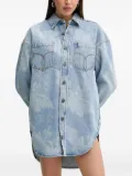 Fiorucci Angels printed denim shirt dress - Blue