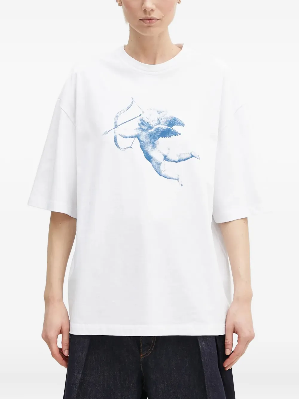 Fiorucci T-shirt met Cupid-print Wit