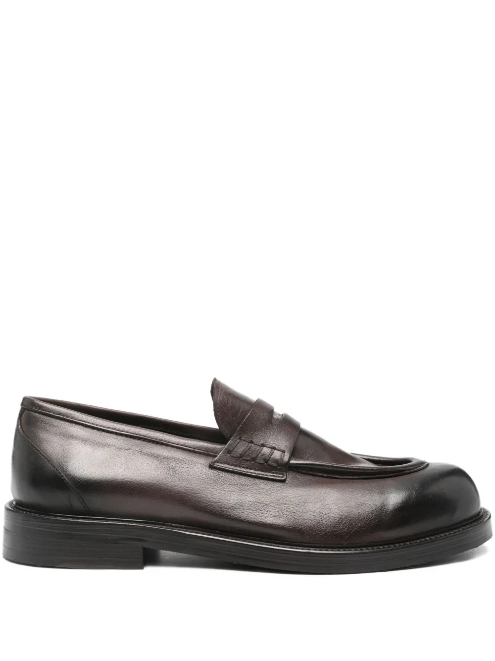 LeQarant penny-detail loafers Brown