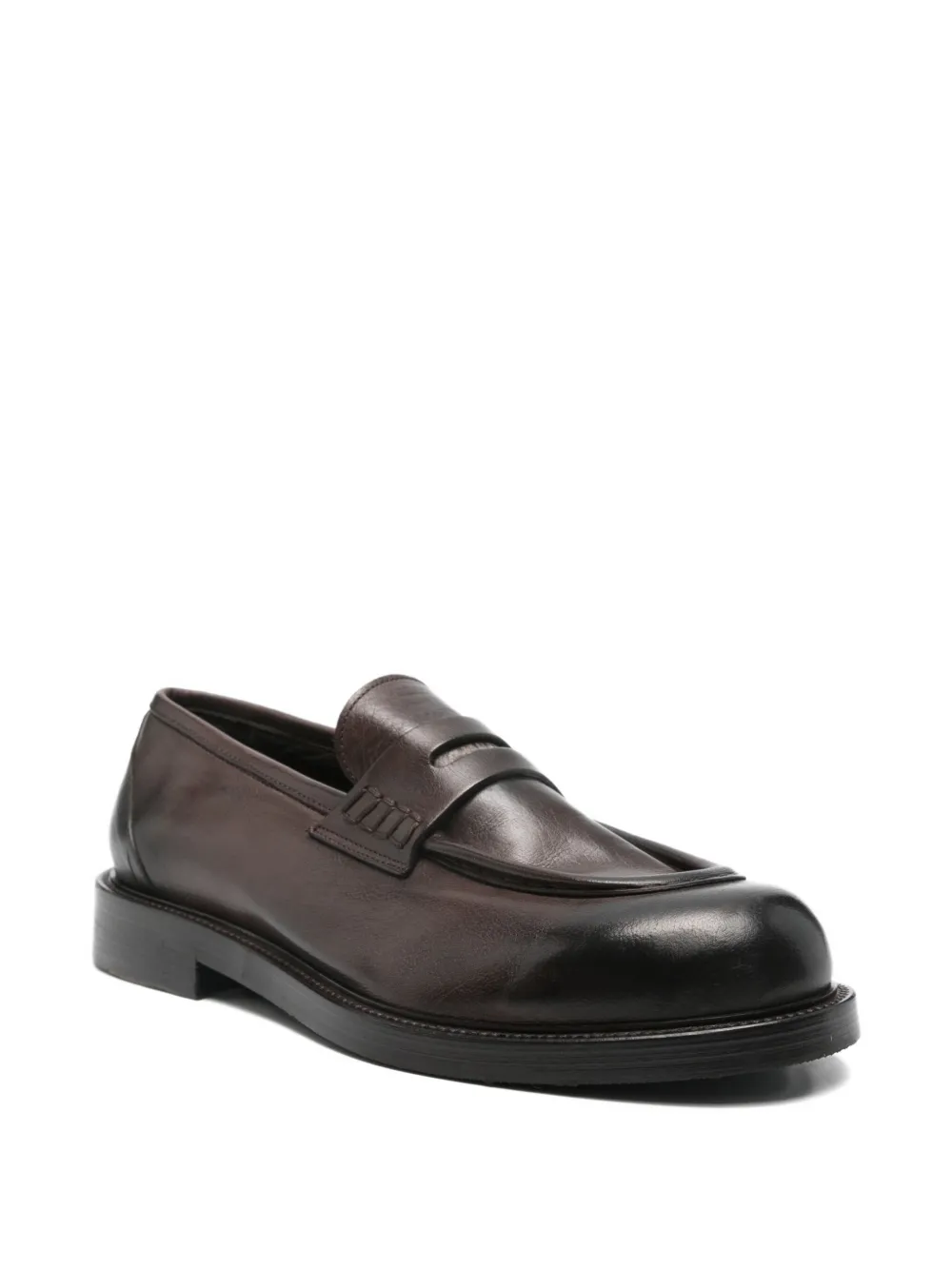 LeQarant penny-detail loafers Brown