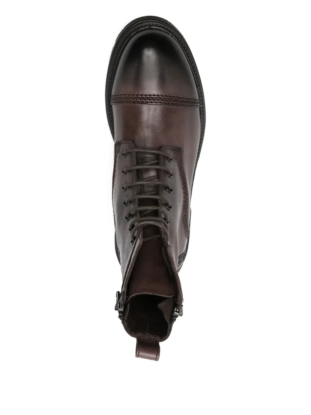 LeQarant lace-up zip-up boots Brown