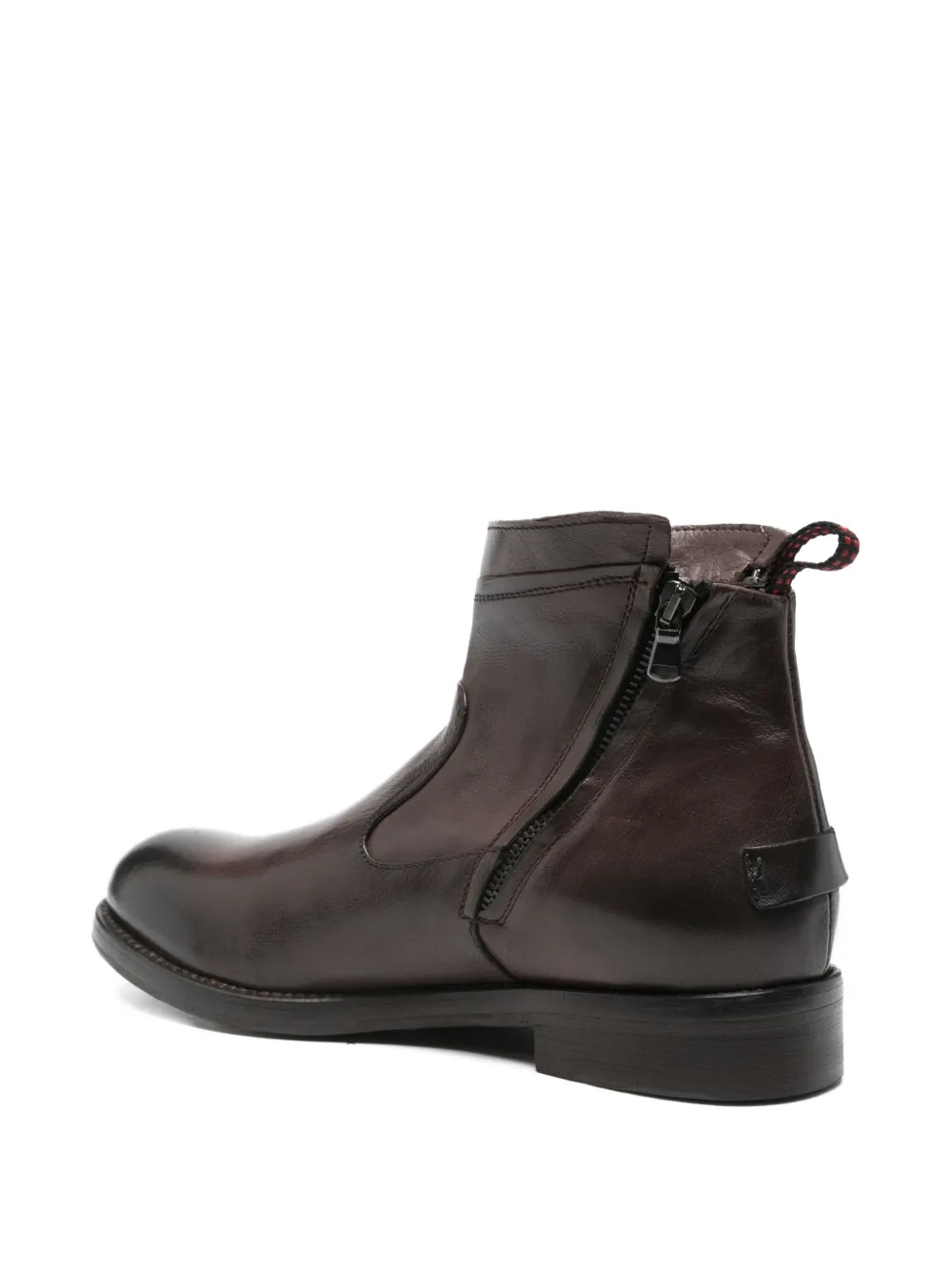 LeQarant zip-fastening leather boots Brown