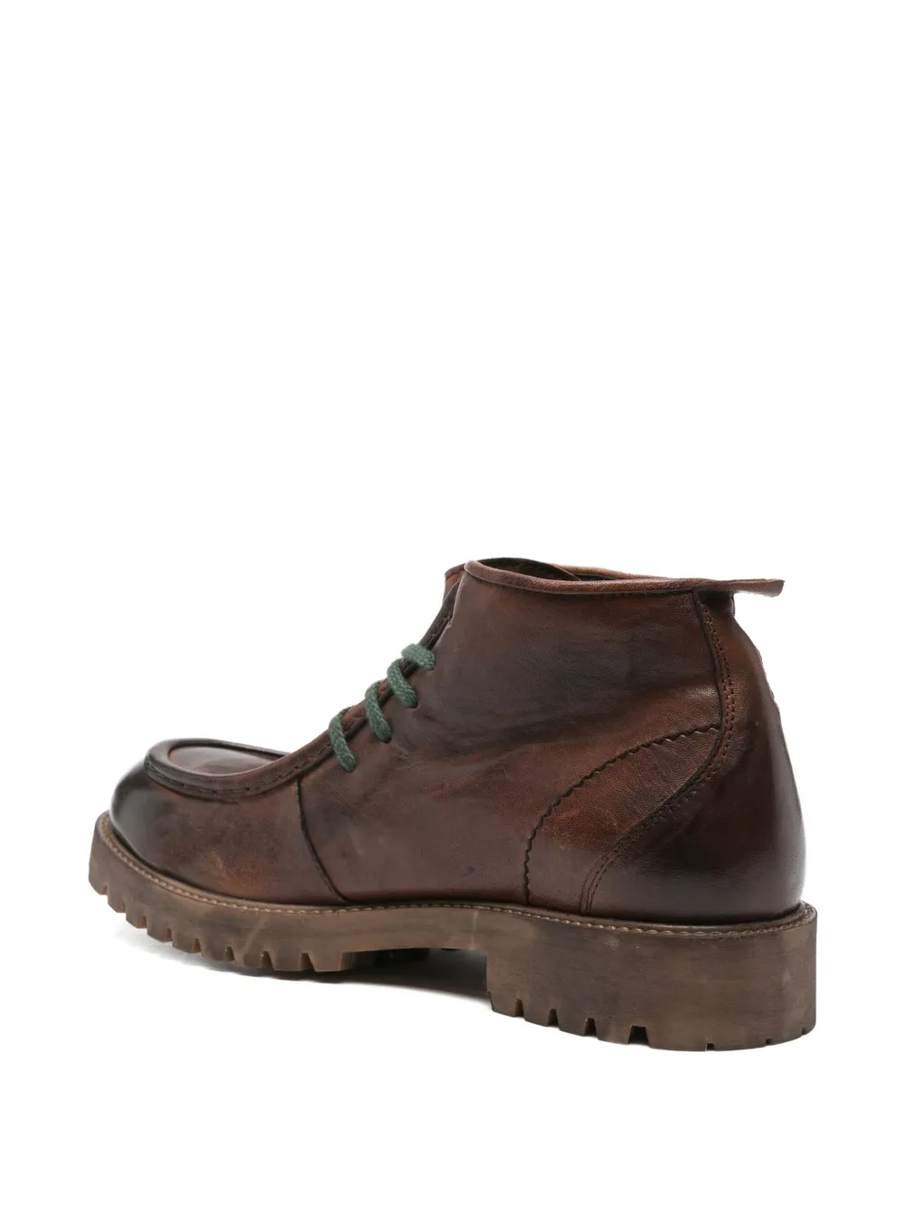 LeQarant lace-up leather boots Brown