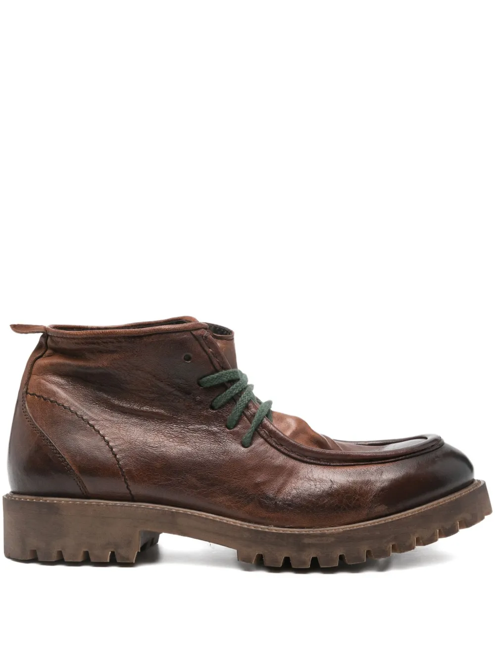 LeQarant lace-up leather boots Brown