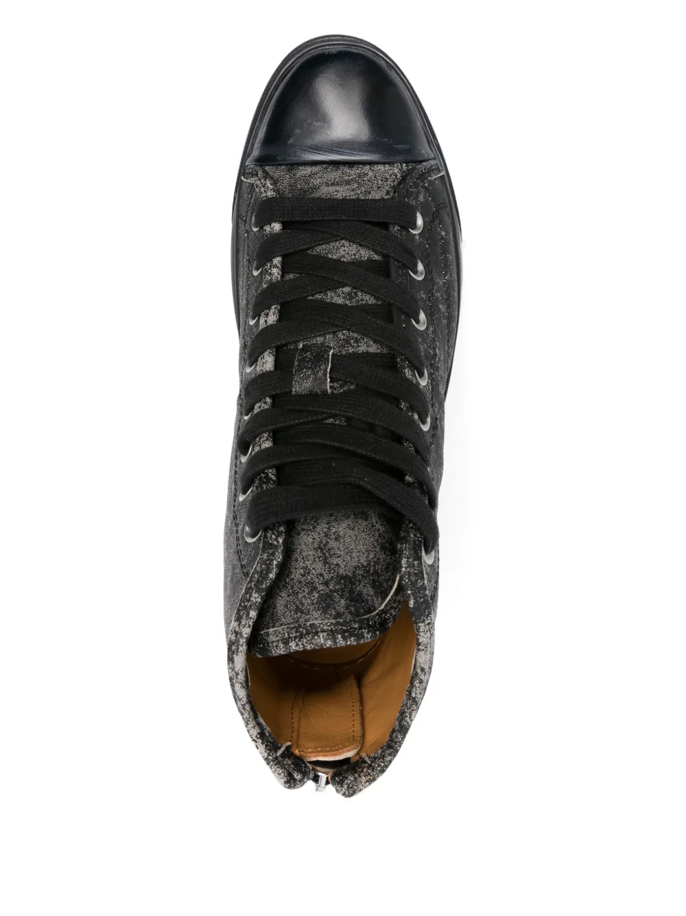 R13 distressed leather sneakers Black