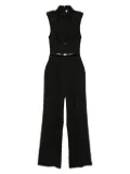 Elisabetta Franchi collared belted jumpsuit - Black