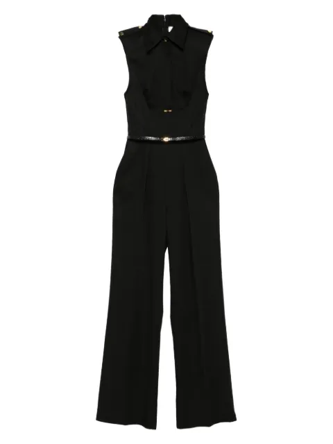 Elisabetta Franchi collared belted jumpsuit