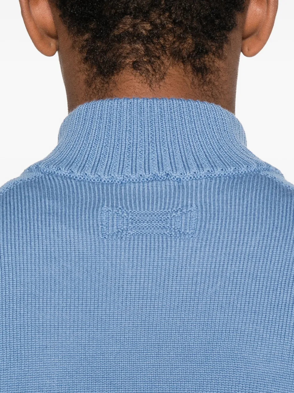 Drumohr half-zip merino wool sweater Blauw