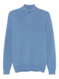 Drumohr half-zip merino wool sweater - Blue