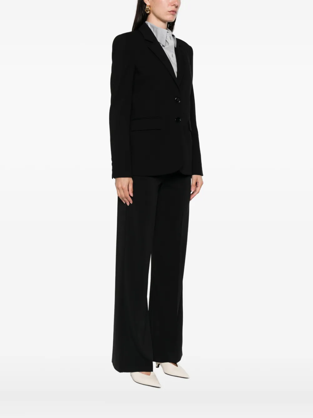 PINKO notched-lapel blazer Zwart
