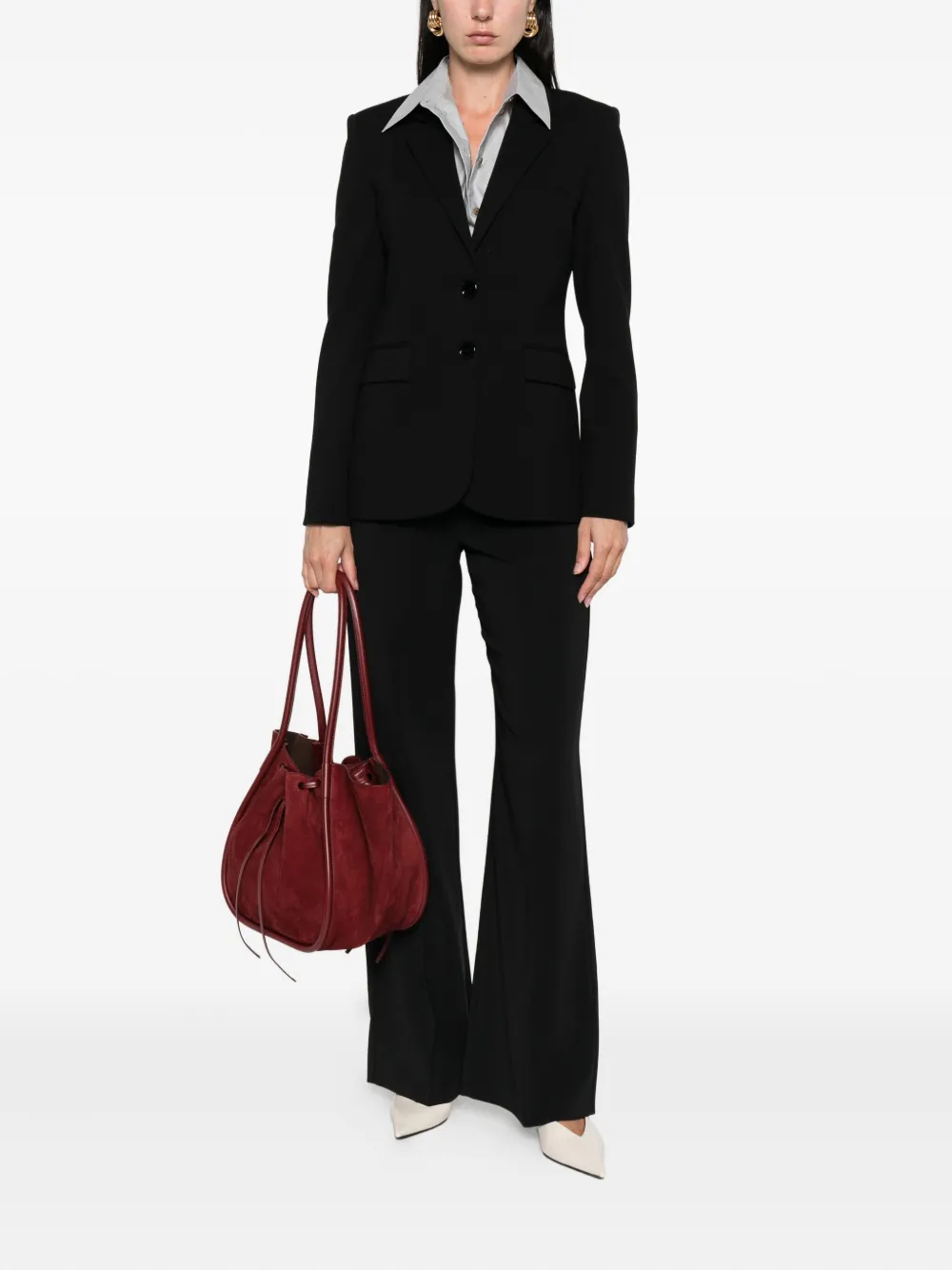 PINKO notched-lapel blazer Zwart
