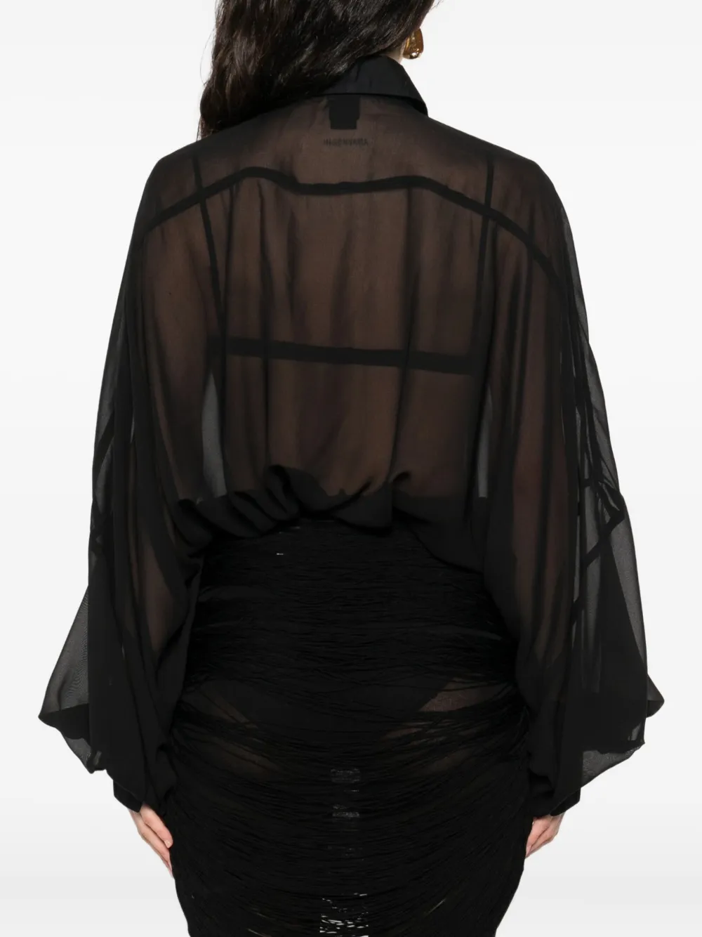 PINKO button-down long-sleeve bodysuit Zwart