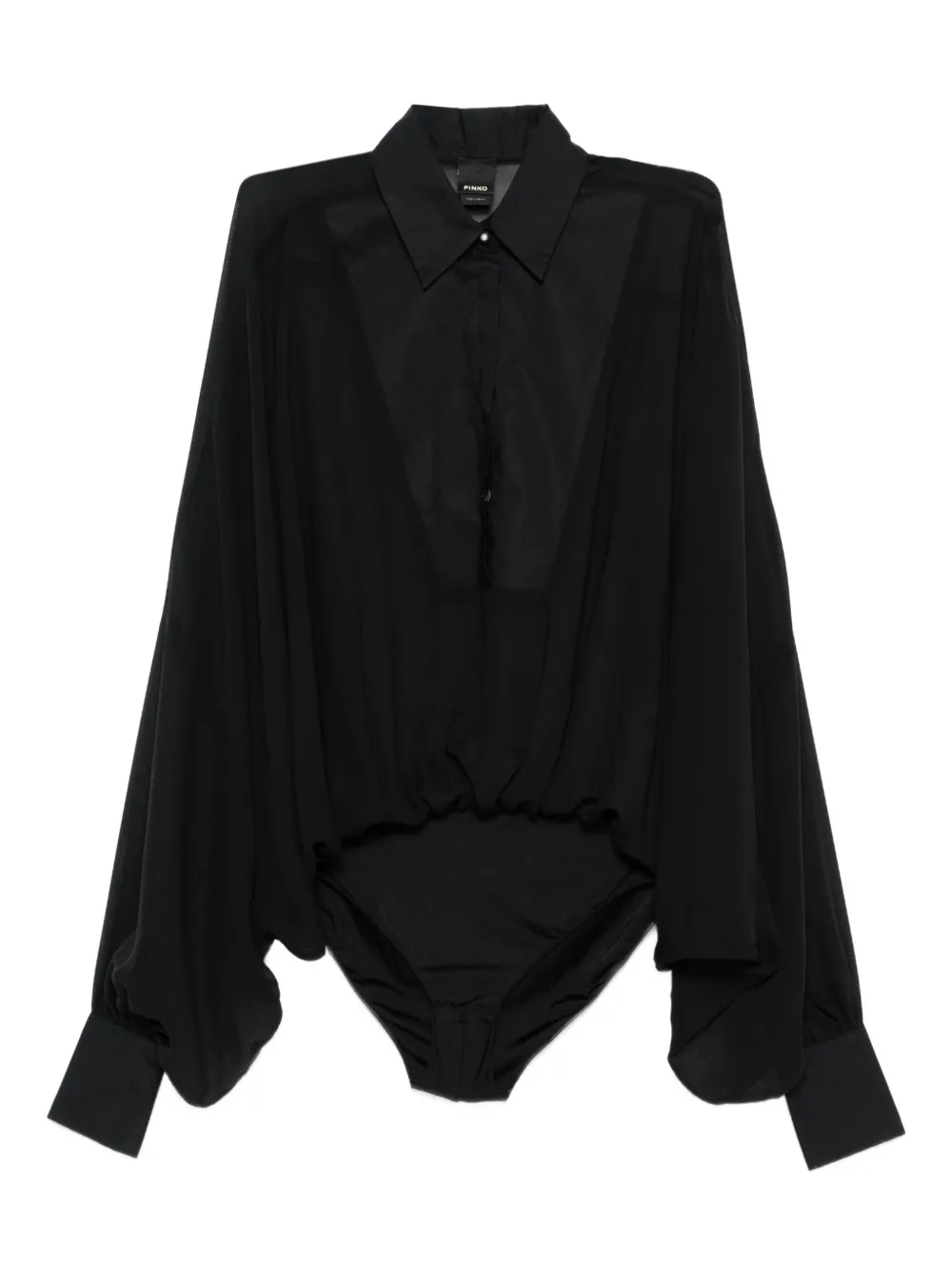 PINKO button-down long-sleeve bodysuit Zwart