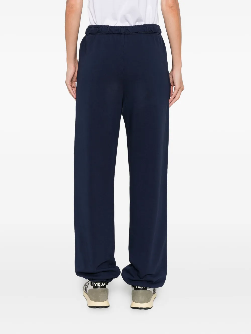 PINKO logo-embroidered cuffed track pants Blauw