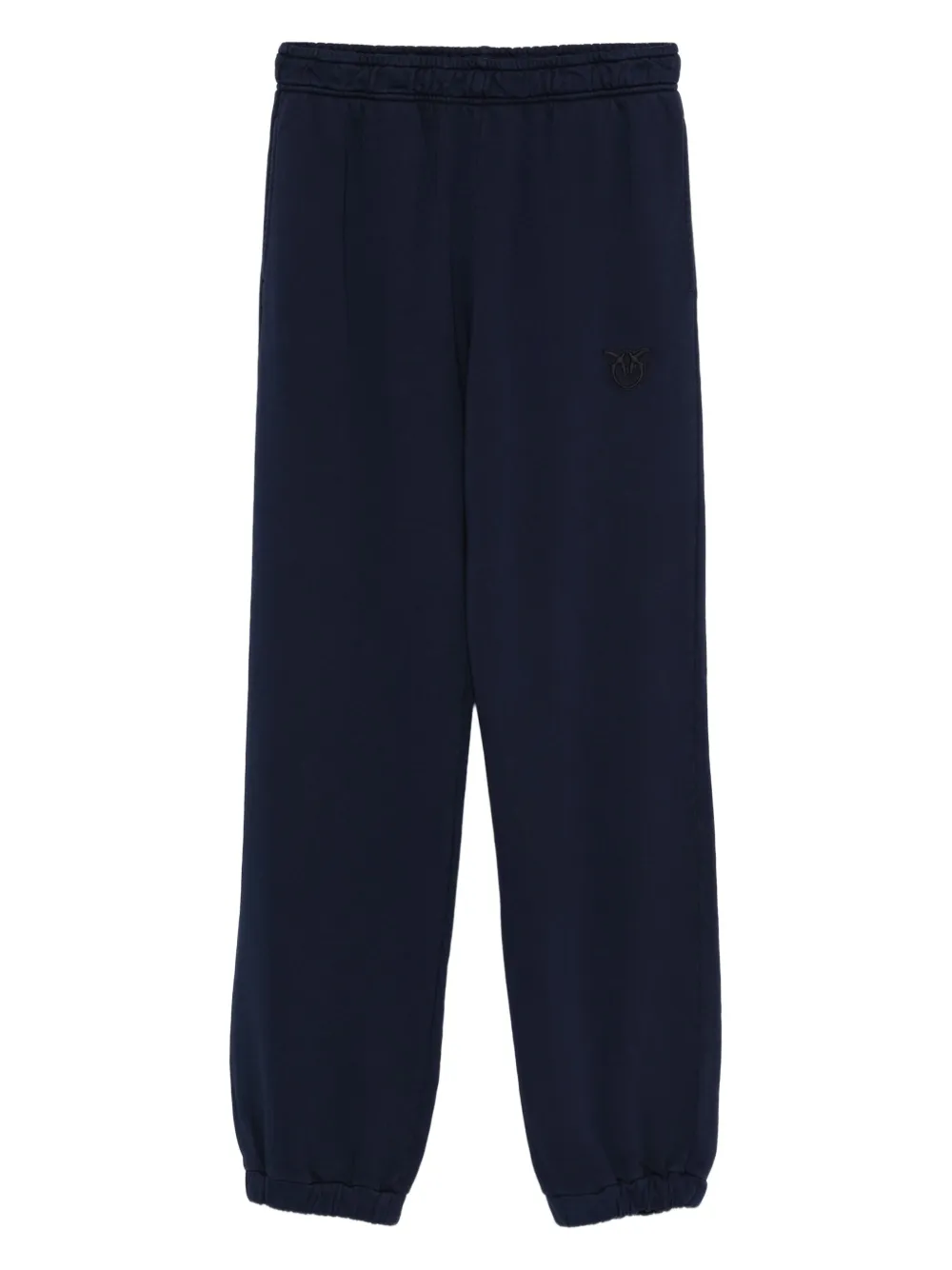 PINKO logo-embroidered cuffed track pants Blauw