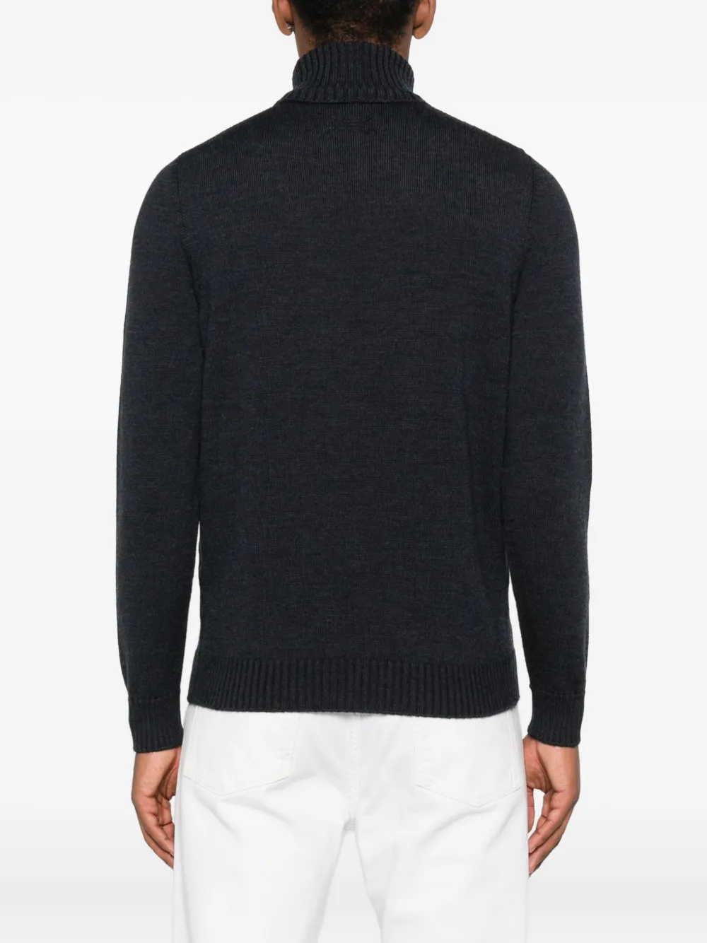 Drumohr turtleneck ribbed-neck sweater Grijs