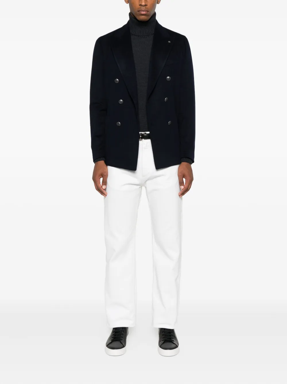 Drumohr turtleneck ribbed-neck sweater Grijs