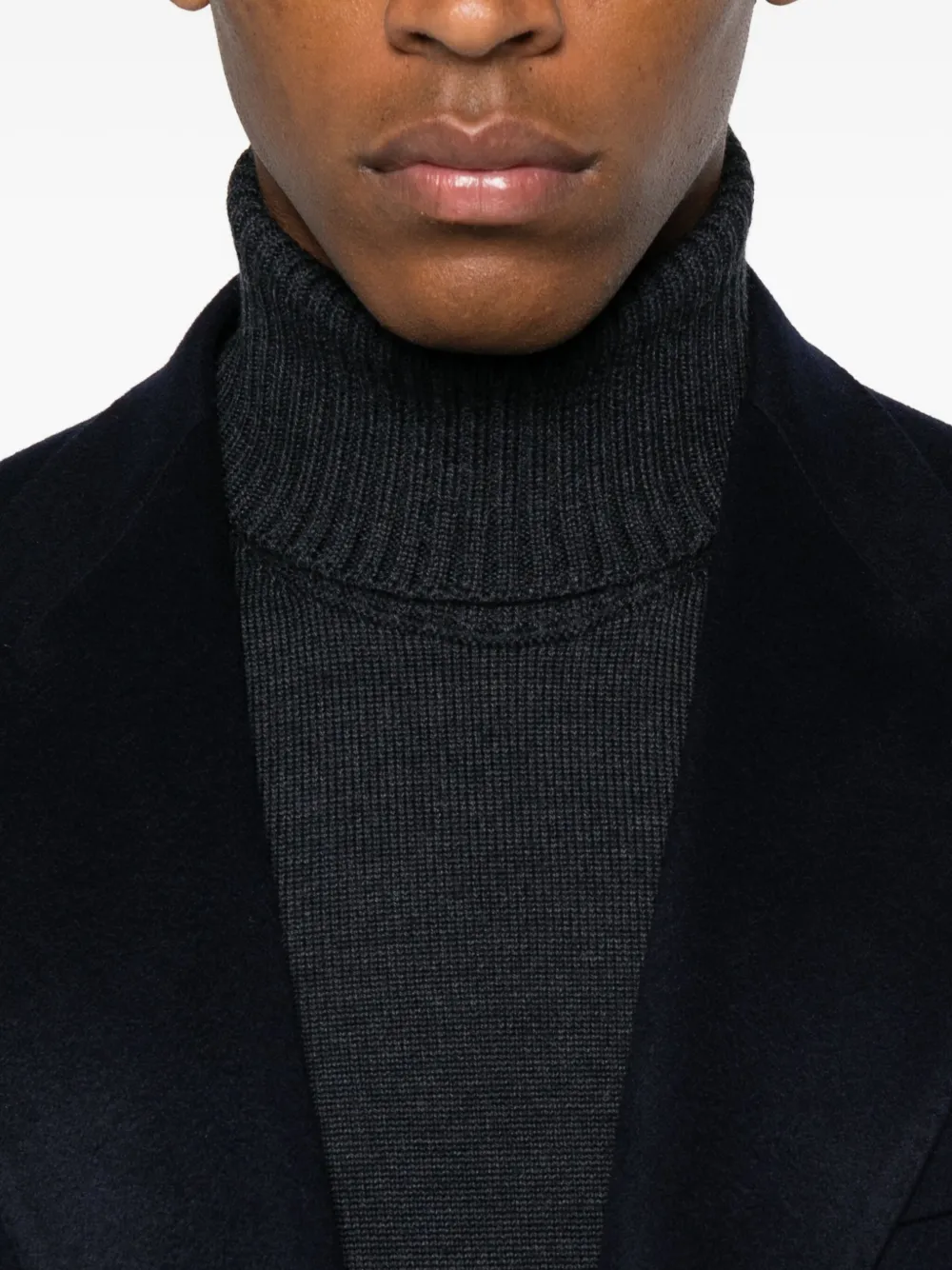 Drumohr turtleneck ribbed-neck sweater Grijs