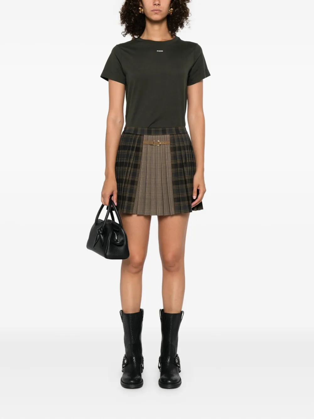 PINKO short-sleeve cotton top Groen
