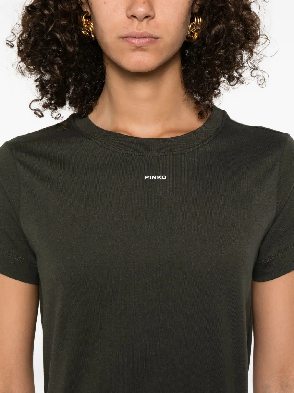 PINKO short-sleeve cotton top Groen