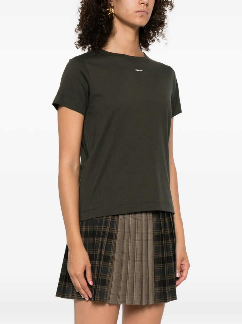 PINKO short-sleeve cotton top Groen