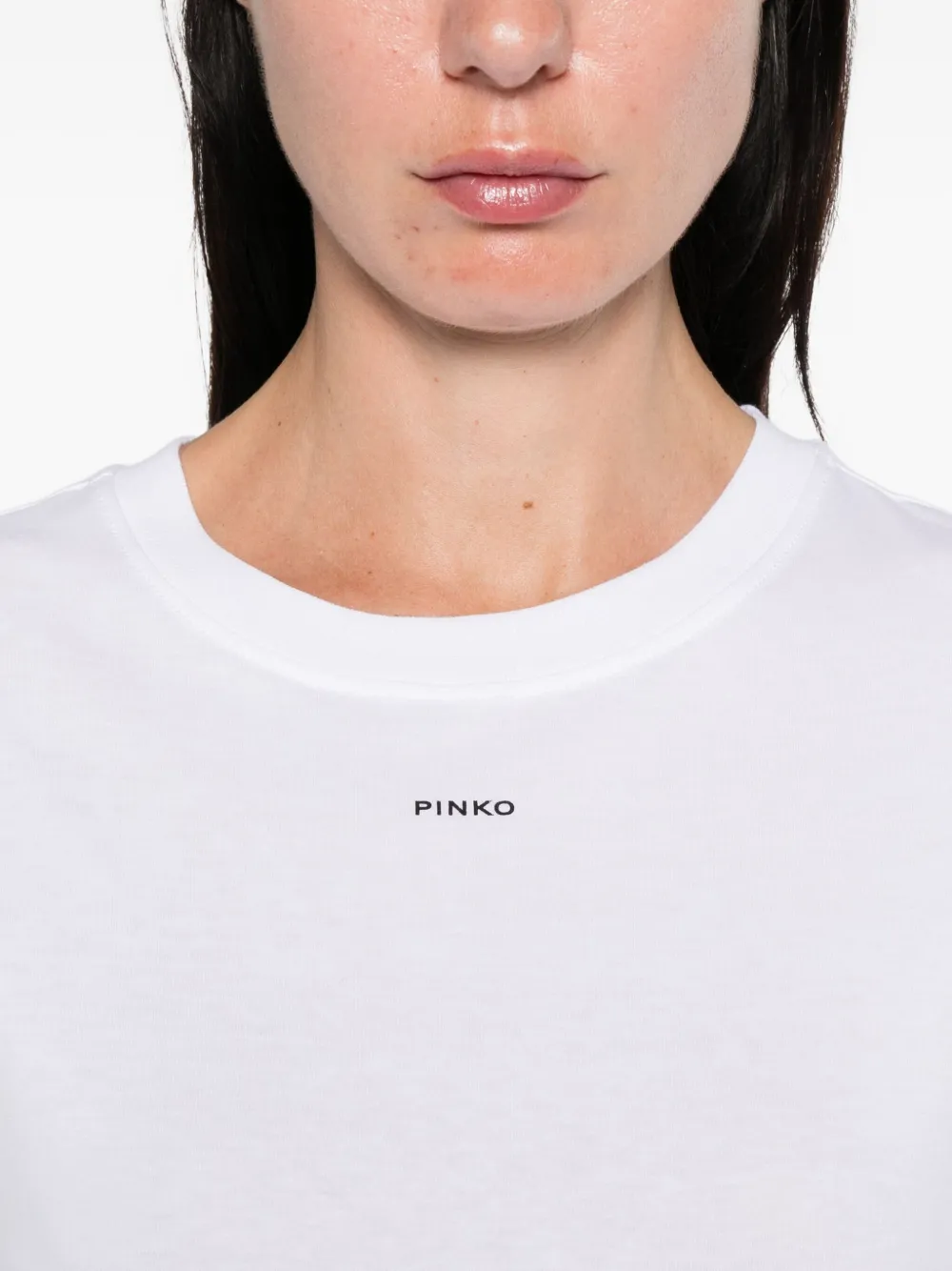 PINKO logo-print cotton T-shirt Wit