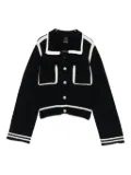 PINKO ribbed-knit wool cardigan - Blue