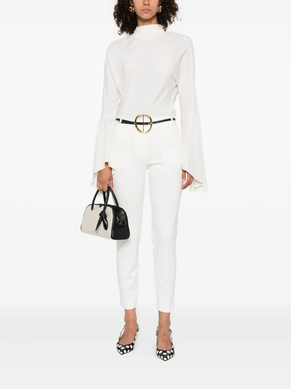PINKO bell-sleeve top Wit