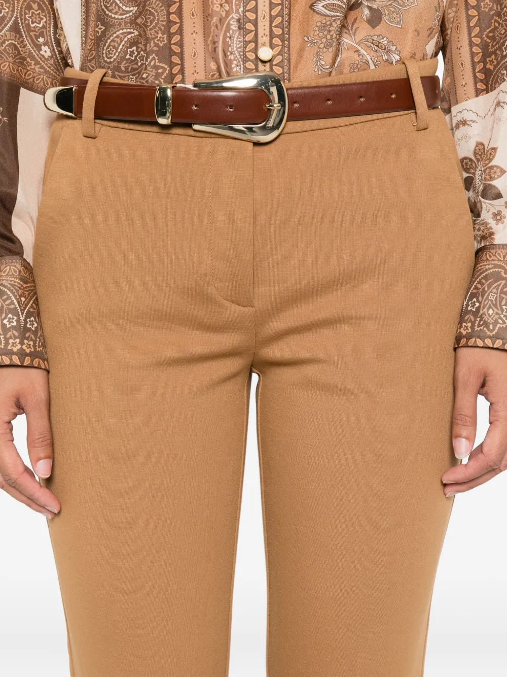 PINKO Broek met zijzak Bruin