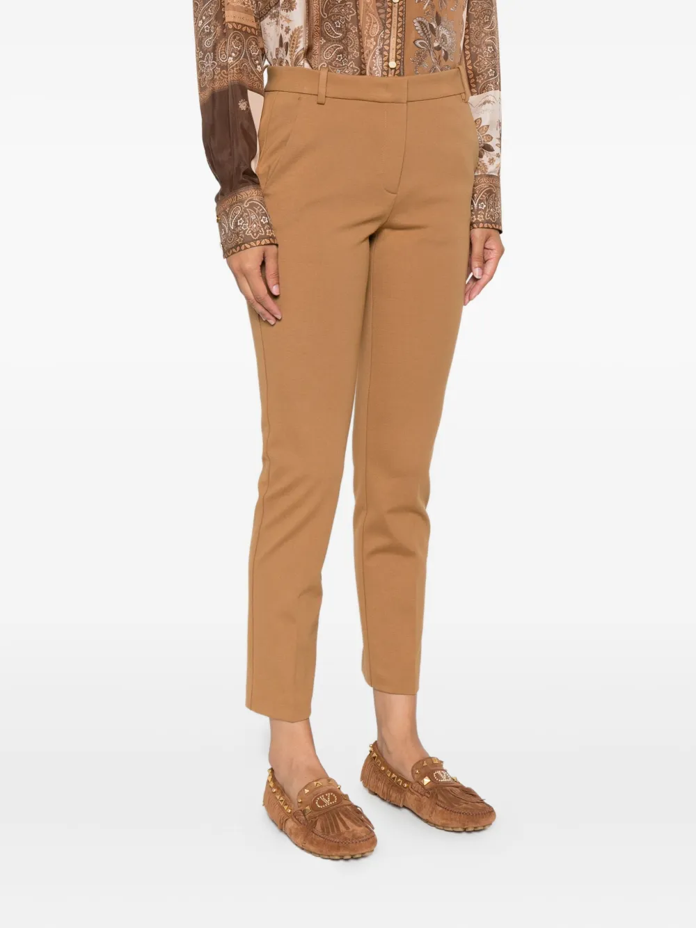 PINKO Broek met zijzak Bruin