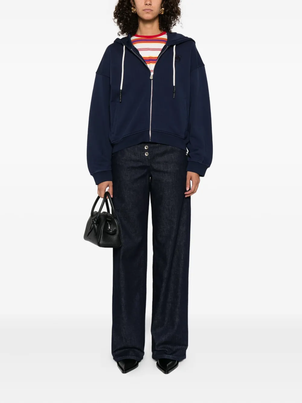 PINKO zip-up hoodie Blauw