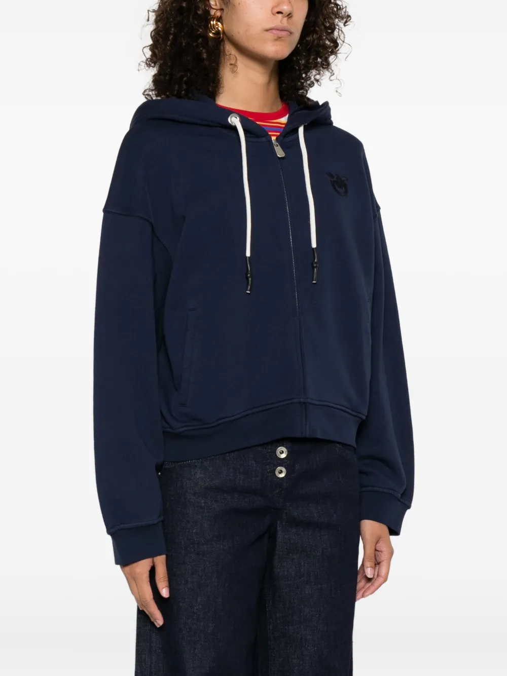PINKO zip-up hoodie Blauw