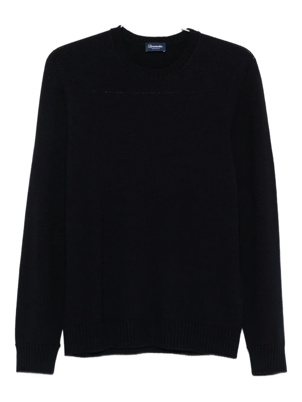 Drumohr merino wool crew-neck sweater Blauw