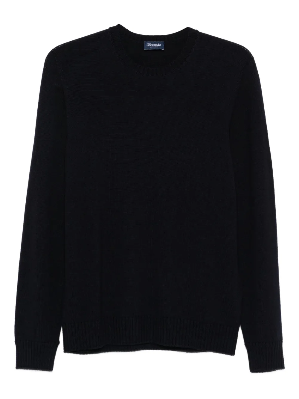 Drumohr merino wool crew-neck sweater Blauw