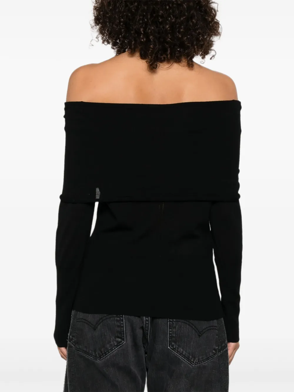 Off-Shoulder Wool Top