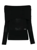 PINKO off-shoulder wool top - Black