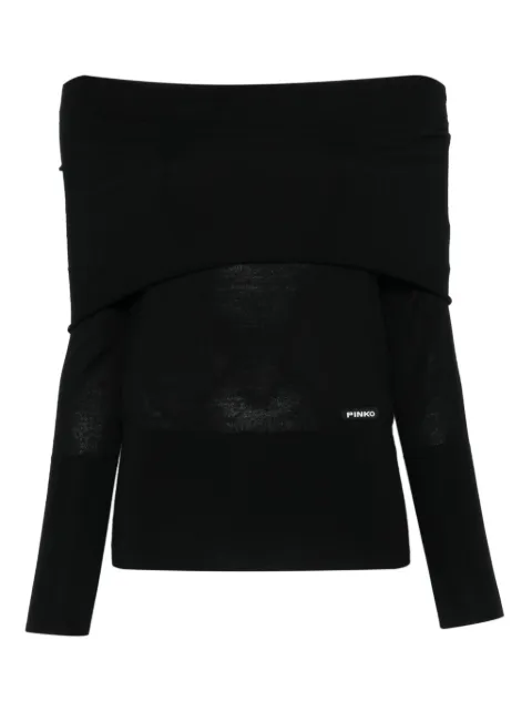 PINKO off-shoulder wool top