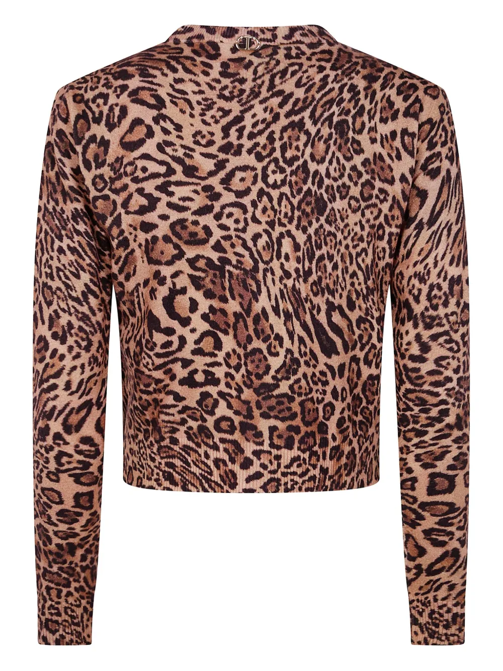 TWINSET Vest met luipaardprint en knoopsluiting Bruin