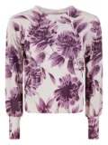 TWINSET floral print balloon-sleeve sweater - White