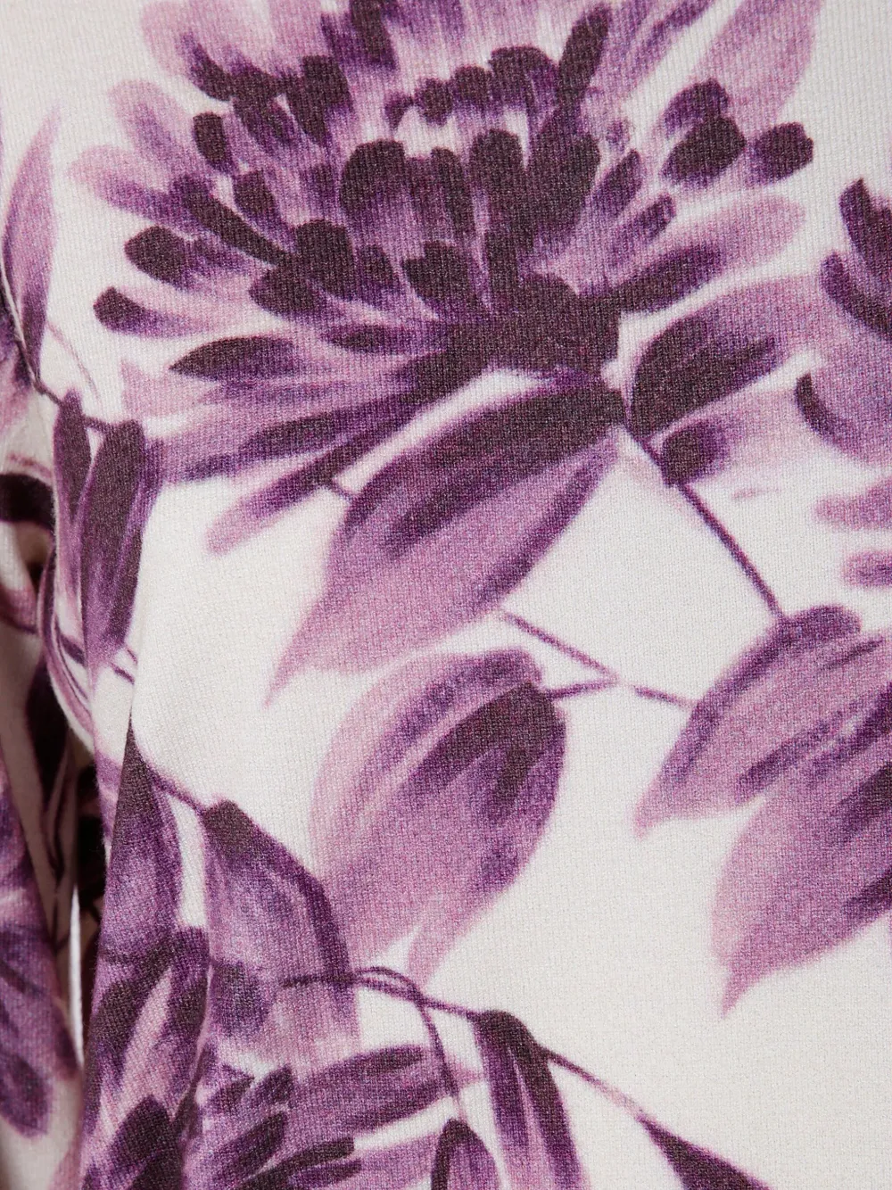 TWINSET floral print balloon-sleeve sweater Wit