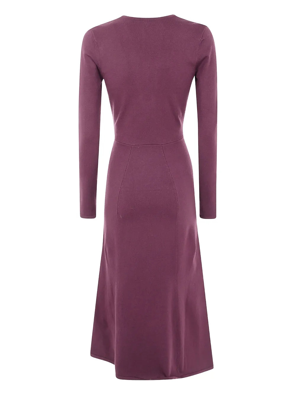 TWINSET ring-detail long-sleeve dress Paars