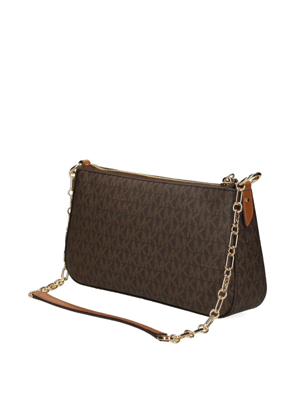 Michael Kors Tas met monogram en kettingband Bruin